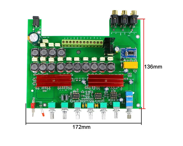 TPA3116 5 1 Bluetooth 4 2 усилитель аудио плата с высокими басами Регулировка громкости Preamp