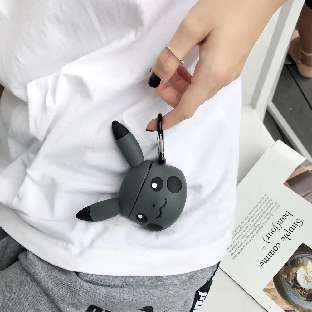 Милый мягкий силиконовый чехол kawaii для Airpods pika chu flash THUNDERBOLT PROJECT poke CARTOON Apple Airpods2 FRGMT чехол для наушников