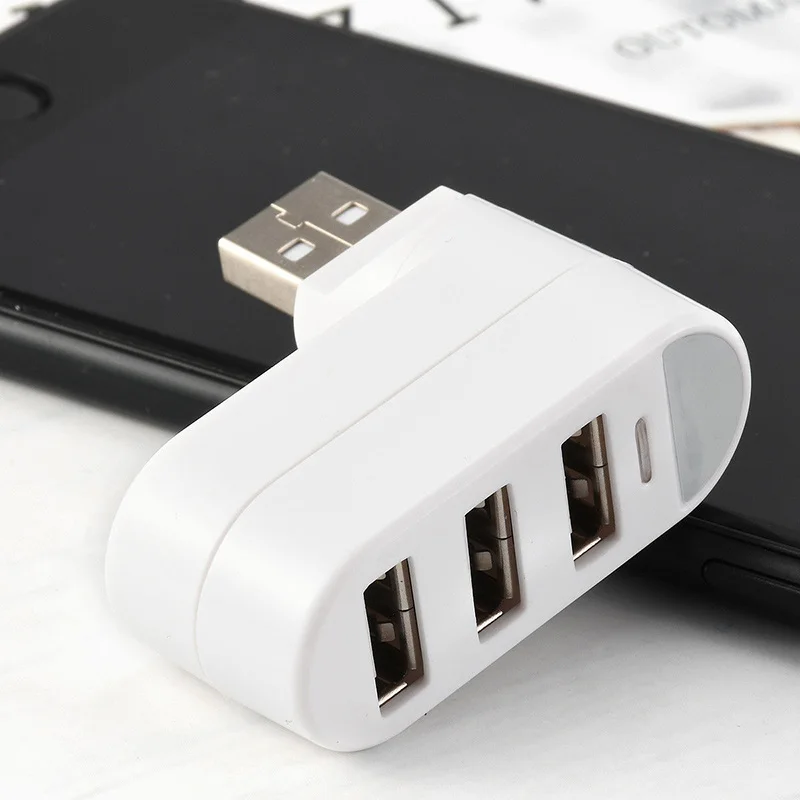 Мини 3 порта USB 2 0 вращающийся сплиттер адаптер концентратор для MacBook PC ноутбук