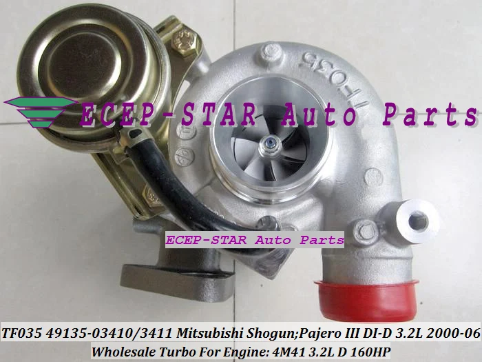 Турбокомпрессор TF035 49135 03411 03410 ME203949 для Mitsubishi Shogun 06 Pajero III 2002 4M41 2000 л|turbocharger