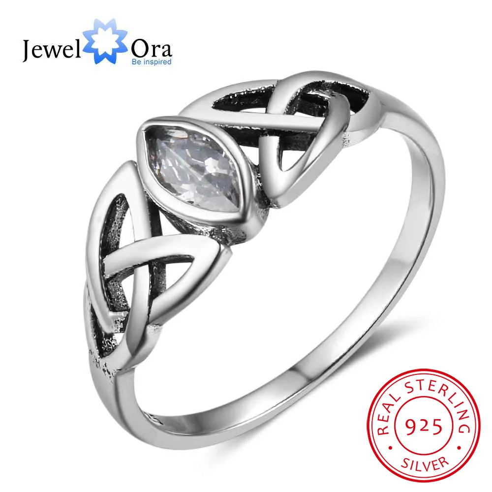 Женские однотонные кольца из серебра 925 пробы с цветочным узором и цирконием