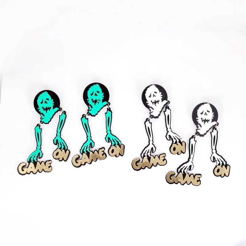 Новинка 2018 женские сережки oorbellen pendientes flecos на Хэллоуин зомби Funk забавные серьги в