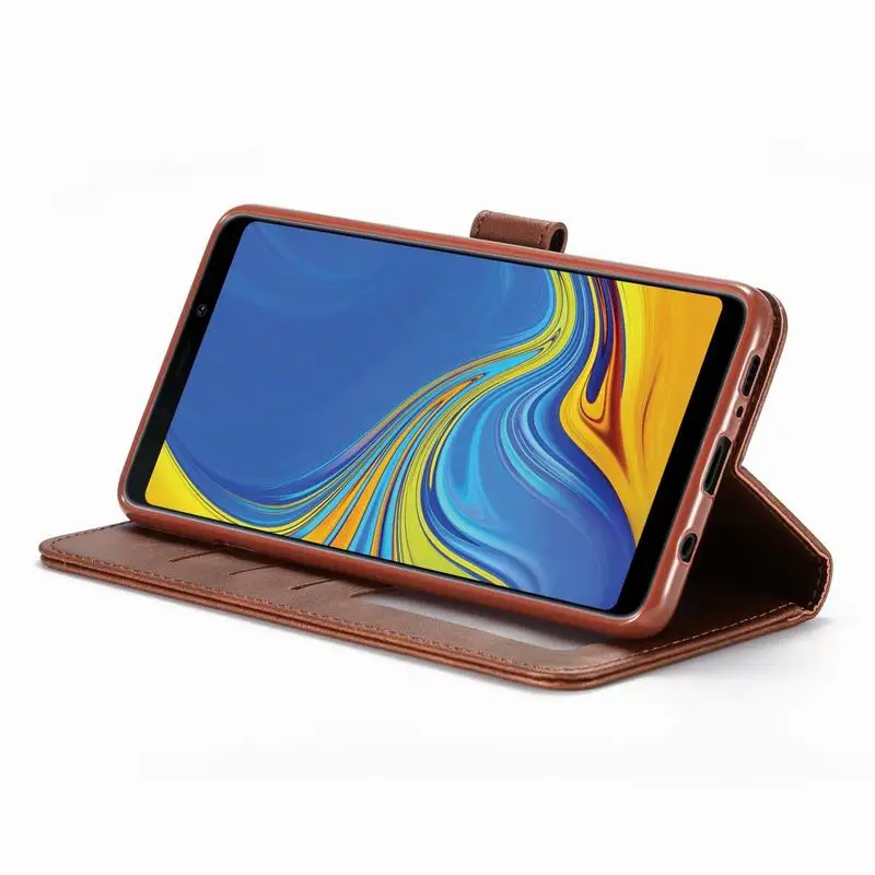 Кожаный чехол для Samsung Galaxy A9 2018 чехол-книжка бумажник сумки Coque A9s телефона A 9 |