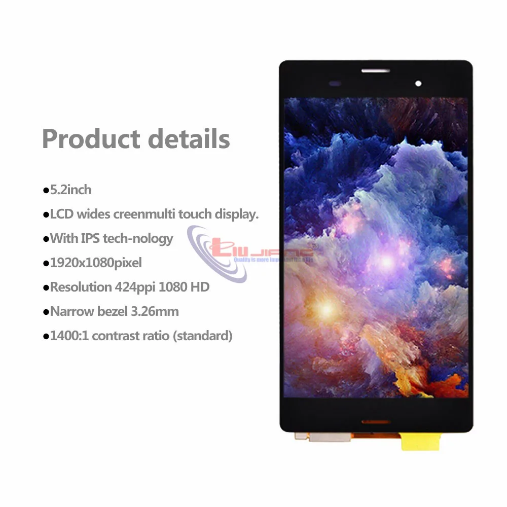 5,2 ''ips ЖК-дисплей для sony Z3 L55T D6653 Z3 Dual D6633 ЖК-дисплей сенсорный экран дигитайзер Замена Запчасти для ремонта