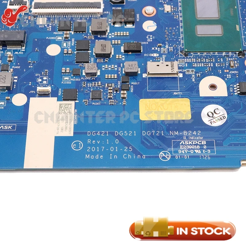 NOKOTION DG421 DG521 DG721 NM-B242 для lenovo IdeaPad 520-15IKB материнская плата для ноутбука 5B20N98441 i7-7500U процессор GT 940M X 4GB DD4