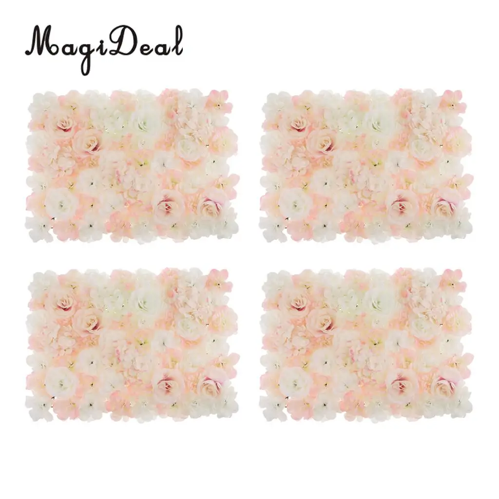 4 шт./компл. искусственная Роза Гортензия цветок настенная панель Главная дорога