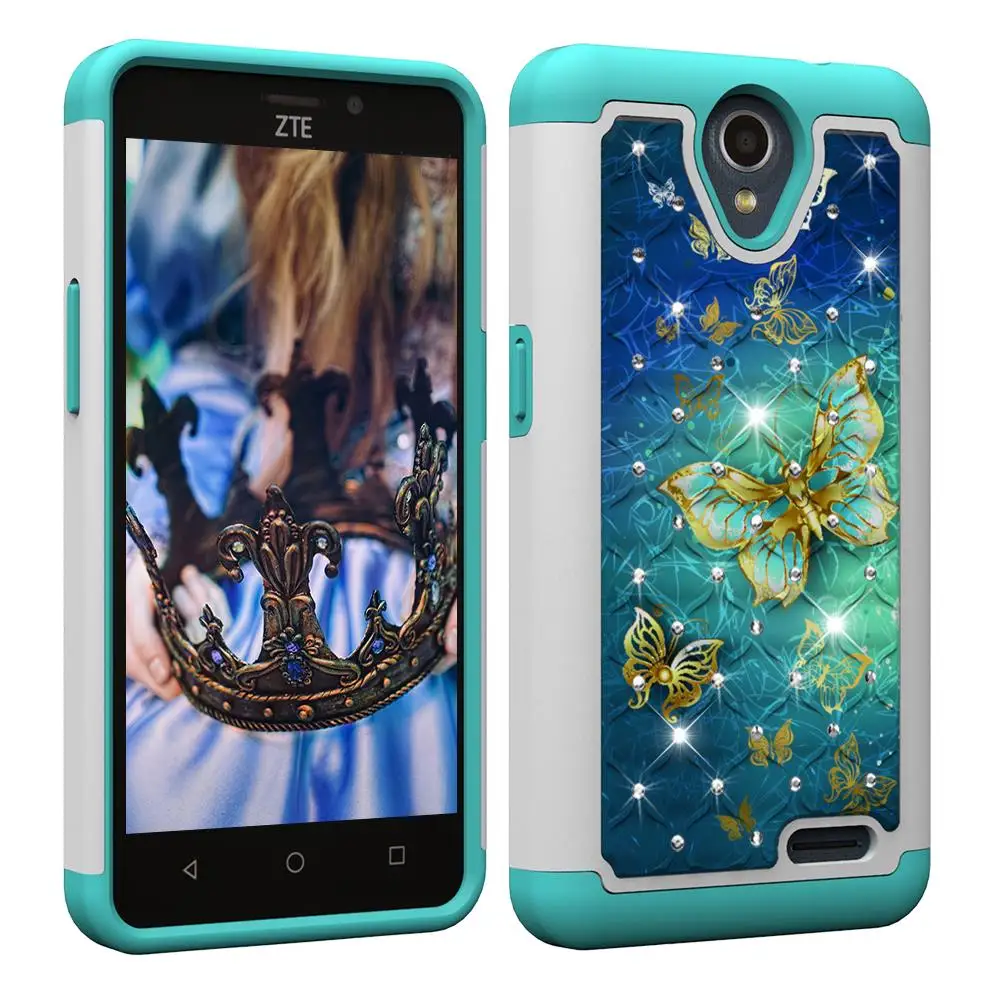 Diamond Glitter Phone Case for ZTE N9136/Prestige 2/Maven 3/Prelude Plus/Overture 3 Cover Mandala Peacock Flower butterfly Funda |
