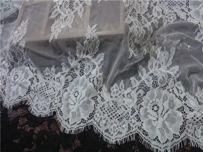 3 м/лот французская кружевная отделка белая Бриллиантовая ткань для свадебного