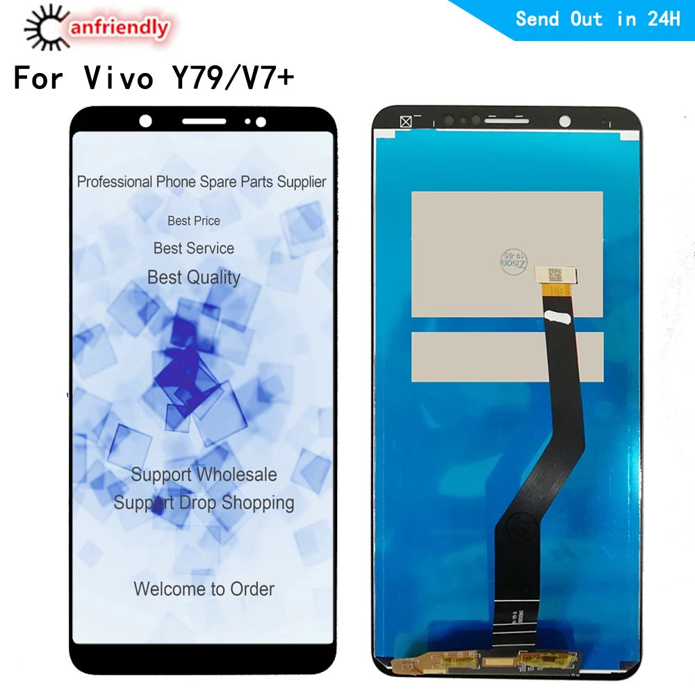 LCD de 5,99 pulgadas para Vivo Y79 V7 + pantalla LCD con panel t&aacute;ctil pantalla sensor digitalizador montaje IPS LCD 720*1440 para Vivo V7plus Y79 V7 +-0