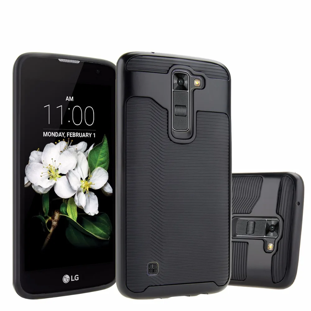 Для LG K7 M1 Дань 5 Случае Гибридный Броня Двухслойный ТПУ жесткий ПК Заднюю Обложку