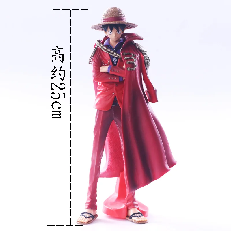 One piece Luffy 20th anniversary Ver. ПВХ фигурка красный плащ конечной король Луффи Санджи Зоро OP Коллекционная модель 25 см