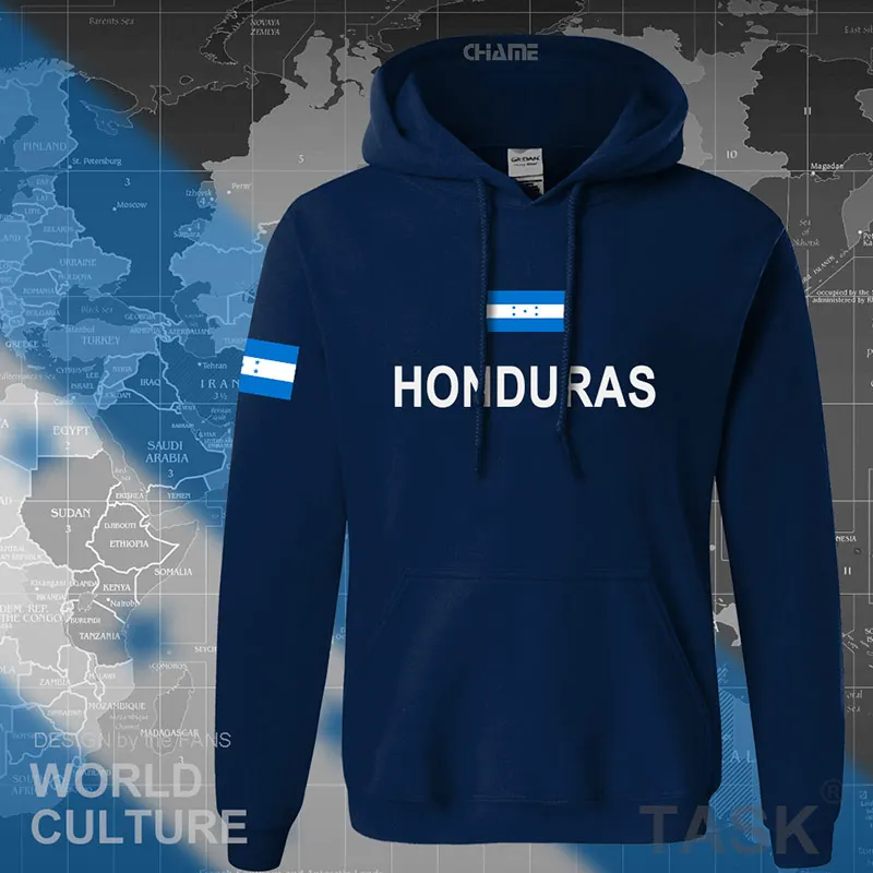 Толстовки HONDURAS, Мужская толстовка, новинка, хип-хоп, уличная одежда, спортивный костюм, нация, одежда, спортивная страна, HND, honoran Catracho - Цвет: hooded navy