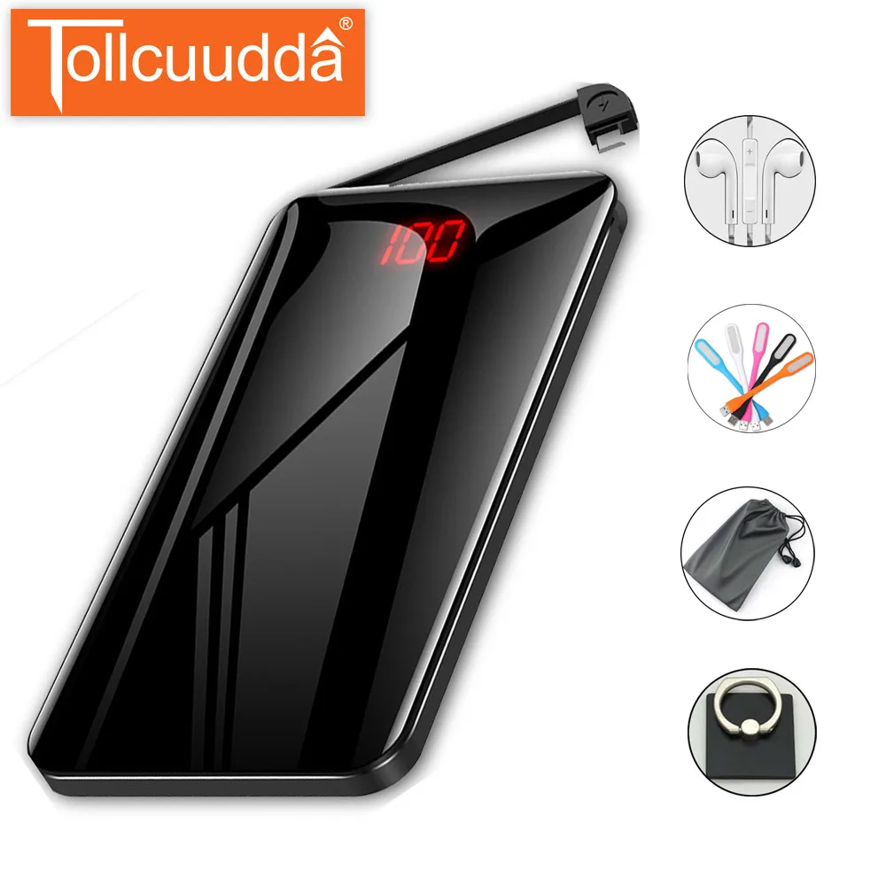 Tollcuudda 10000 мАч power bank Быстрая зарядка Двойная автономная линия цифровой дисплей