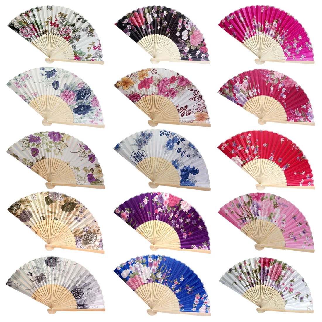 Цветной ручной вентилятор летний винтажный бамбуковый Складной китайский