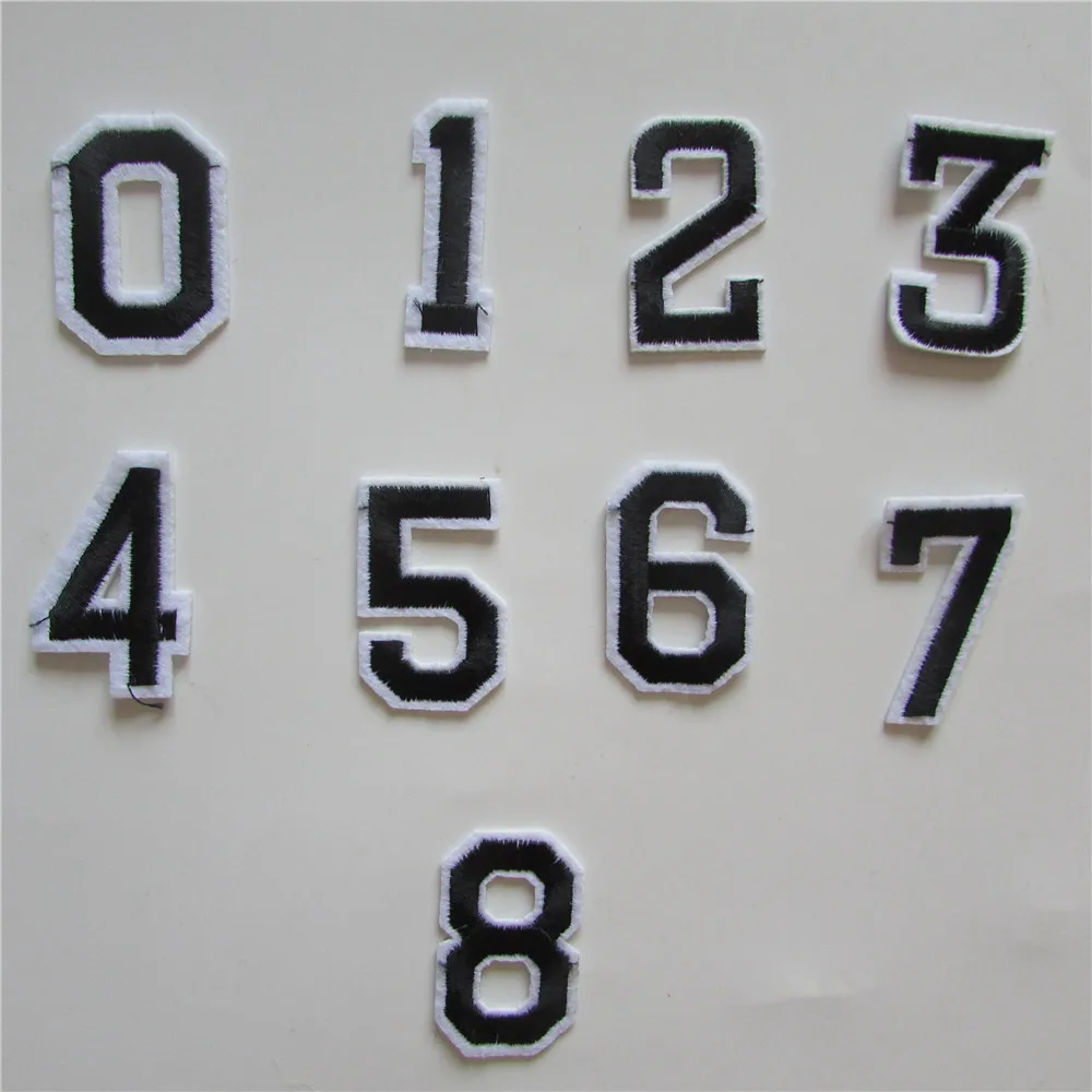 Высококачественные термоклейкие аппликации 0-9 с арабскими цифрами 2016 год