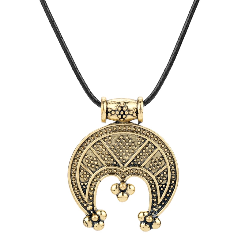 Viking Aegishjalmur, амулет, ожерелье, ювелирное изделие, трикорн, лунула, защитный полумесяц, нордическая подвеска, ожерелье, с цепочкой, аксессуары