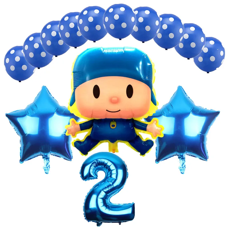 14pcs 14 шт./лот воздушный шар Pocoyo для дня рождения Свадебные украшения мультфильм воздушные шары покойо надувные игрушки мальчик Festa Baloes латексный набор - Цвет: 14pcs