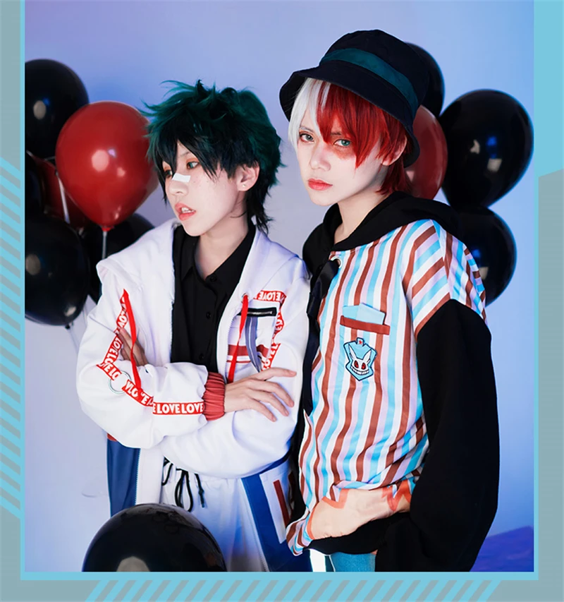 My Hero Academy Todoroki Shoto izku Midoriya deku, костюм для косплея, спортивная одежда для мужчин, повседневные Костюмы, Толстовка на Хэллоуин+ штаны+ шапка