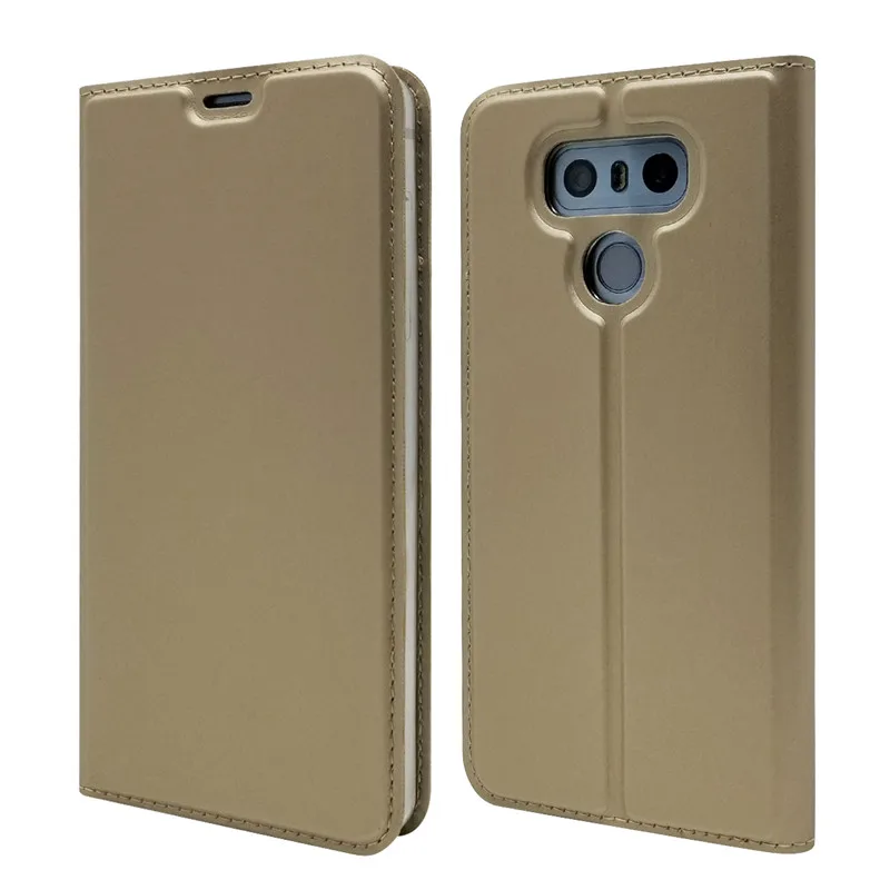 Gold CBL high quality Flip Leather Case For LG G6 G7 Q6 Q8 Book Style Stand Wallet Phone Cover For LG G6 V20 V30 case - Цвет: Gold