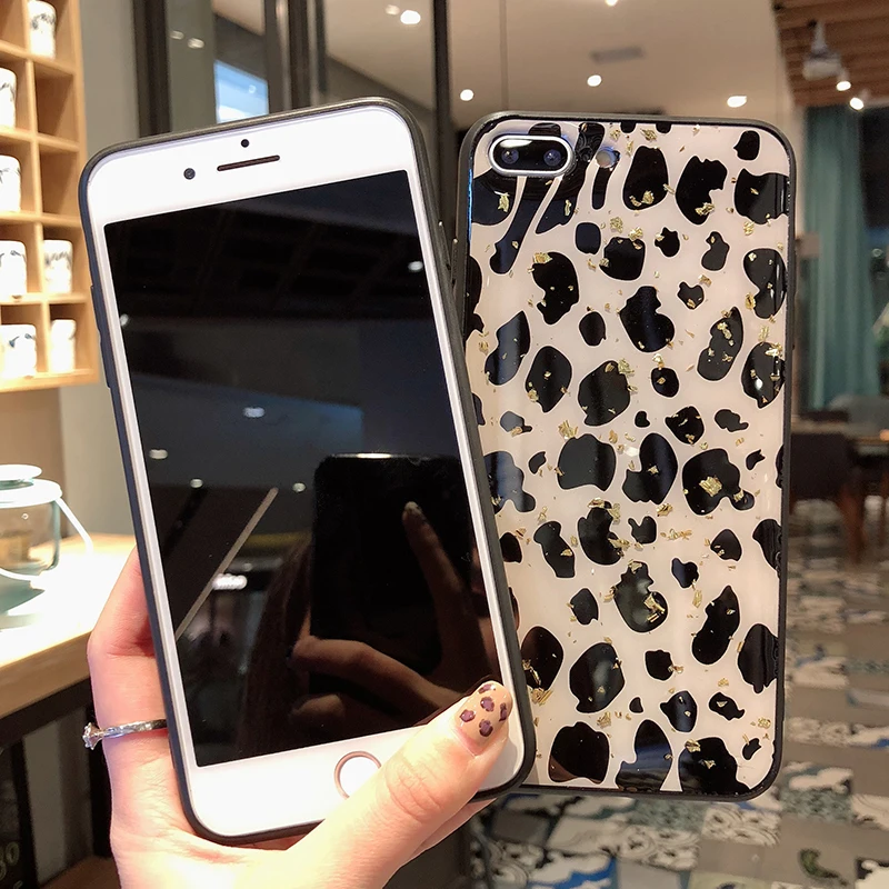 Чехол для XiaoMi Redmi K20Pro Mi 9T Pro K20 Note 7 A2 A3 8 9 Lite с леопардовым принтом золотой фольгой |
