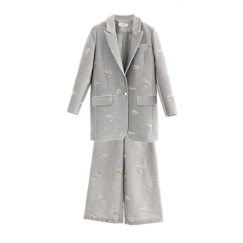 MX244 Новое поступление осень 2017 винтажные длинные Вышитые Высокая талия широкие