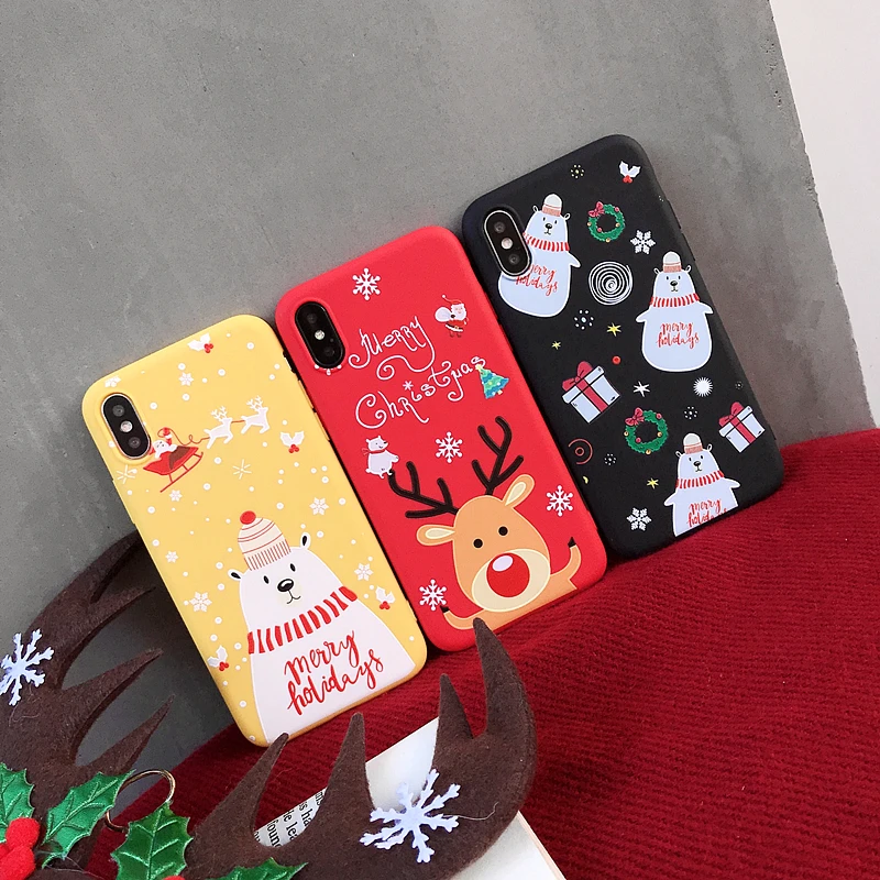 Для iphone X XS XR MAX Чехлы Санта Клауса XSY &amp G матовый Рождественский чехол для