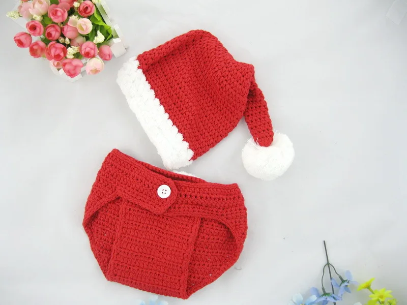 Бесплатная доставка 5 компл./лот красные рождественские Lil Elves вязаные крючком