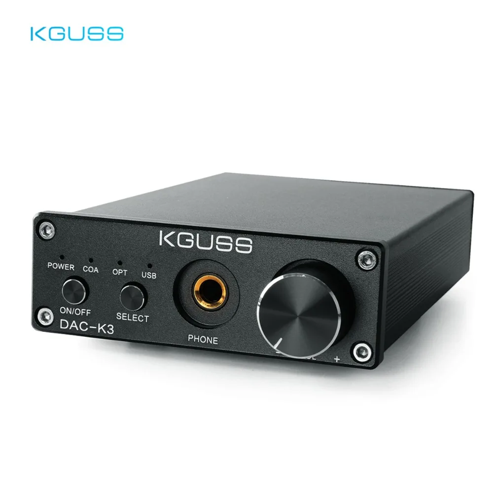 KGUSS DAC-K3 TPA6120 2,0 Мини HIFI USB DAC декодированный аудио усилитель для наушников 24BIT 192 кГц OPA2134 AMP DC12V