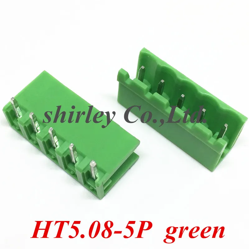 

Free shiiping200PCS Terminals Connector bend 5pin 2EDG5.08-5P plug socket 5.08MM pitch green 2EDGRK-5P Curved needle HT5.08-5Pin