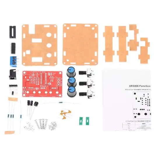 DIY Kit XR2206 функция генератор сигналов DIY Kit синус/треугольник/квадратный выход 1 Гц-1 МГц генератор сигналов Регулируемая амплитуда частоты - Цвет: DIY Kit