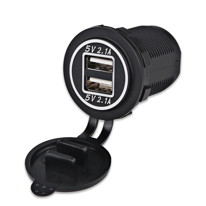 

Автомобильная USB-розетка А, автомобильное зарядное устройство с двумя гнездами, адаптер, USB-зарядное устройство для мотоцикла, гнездо сигареты для мотоцикла, автомобиля 12 В