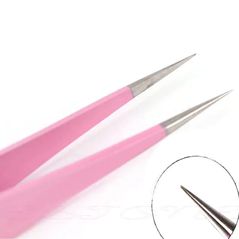 2 шт. новые розовые бигуди для глаз прямые изогнутые индивидуального наращивания