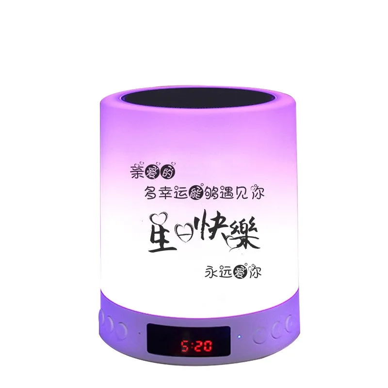 Пользовательские фото/текст RGB светодиодный ночник индивидуальная Настройка Bluetooth музыкальный плеер USB перезаряжаемая сенсорная Ночная лампа