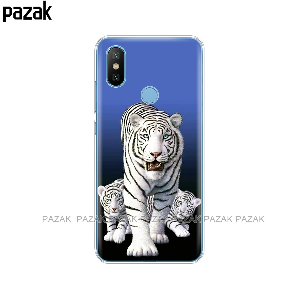 Силиконовый чехол для Xiaomi Mi 8 8SE A1 A2 5 5S 5X 6 Mi5 MI6 Примечание 3 MAX Mix 2/2S Тигр Лев