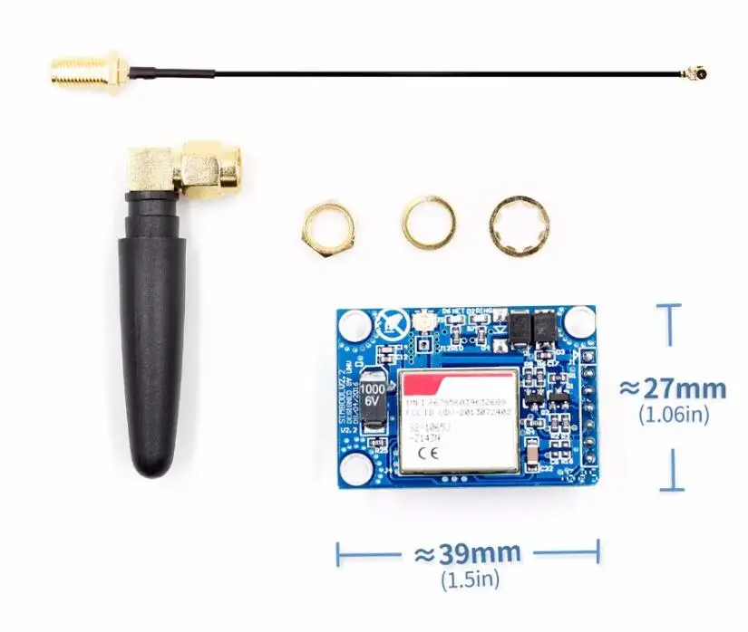 SIM800L V2.0 5V беспроводной GSM GPRS модуль четырехдиапазонный с антенной Кабельный