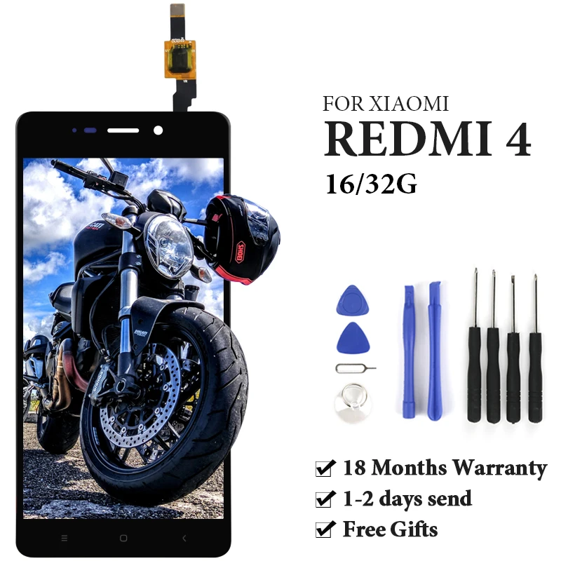 Для Xiaomi Redmi 4 ЖК дисплей дигитайзер рамка в сборе стандартная версия 2GB & Prime Pro 3GB