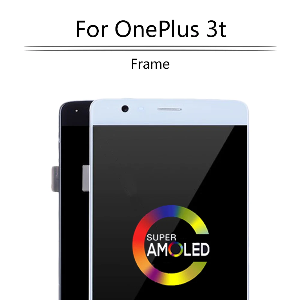 AMOLED 5," для Oneplus 3T ЖК-дисплей с сенсорным экраном с рамкой дигитайзер для Oneplus 3 дисплей A3000 A3003 для Oneplus3 дисплей