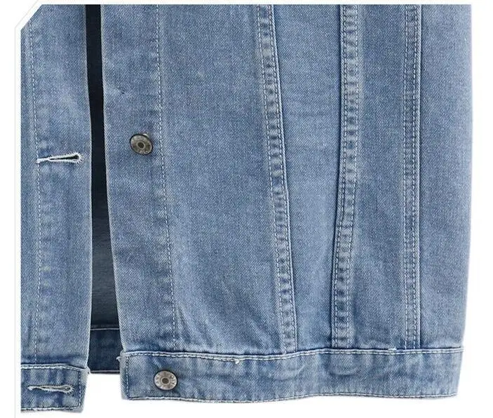 

Zioksy Large size 5XL Denim Vests 2017 Summer Women Turn-down Collar Coat Sleeveless Long Denim Jacket veste femme