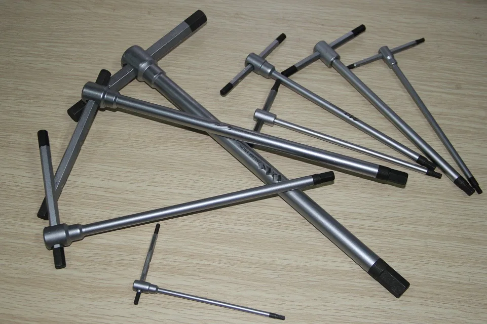 Гаечный ключ T образной формы из легированной стали регулируемый подвижный