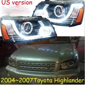 headlight 2004 2005 2006 2007 2 шт бампер лампа головной светильник для фара Highlander HID лампа светодиодный задний светильник DRL ходовой светильник s биксеноновый луч - Color: headlight