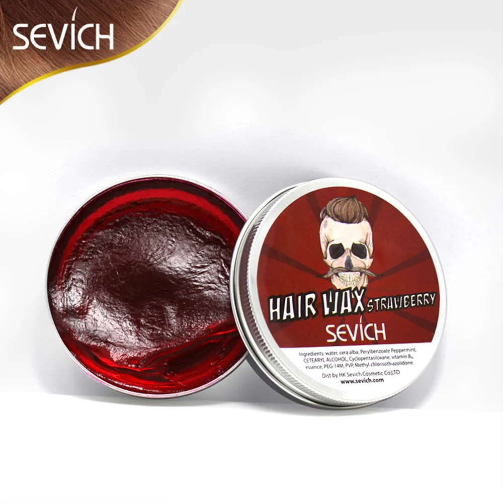 Strawberry 90 г стильные продукты для укладки, несколько ароматов, мужской Стайлинг, макияж, натуральный воск для создания причесок, глина для волос, сильный крем для укладки волос, инструменты для волос - Цвет: Strawberry