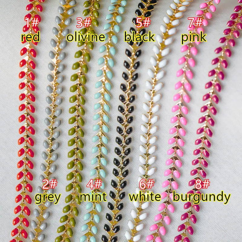 Позолоченная эмалированная цепочка шеврона из латуни 6 3 мм дизайнерская в елочку