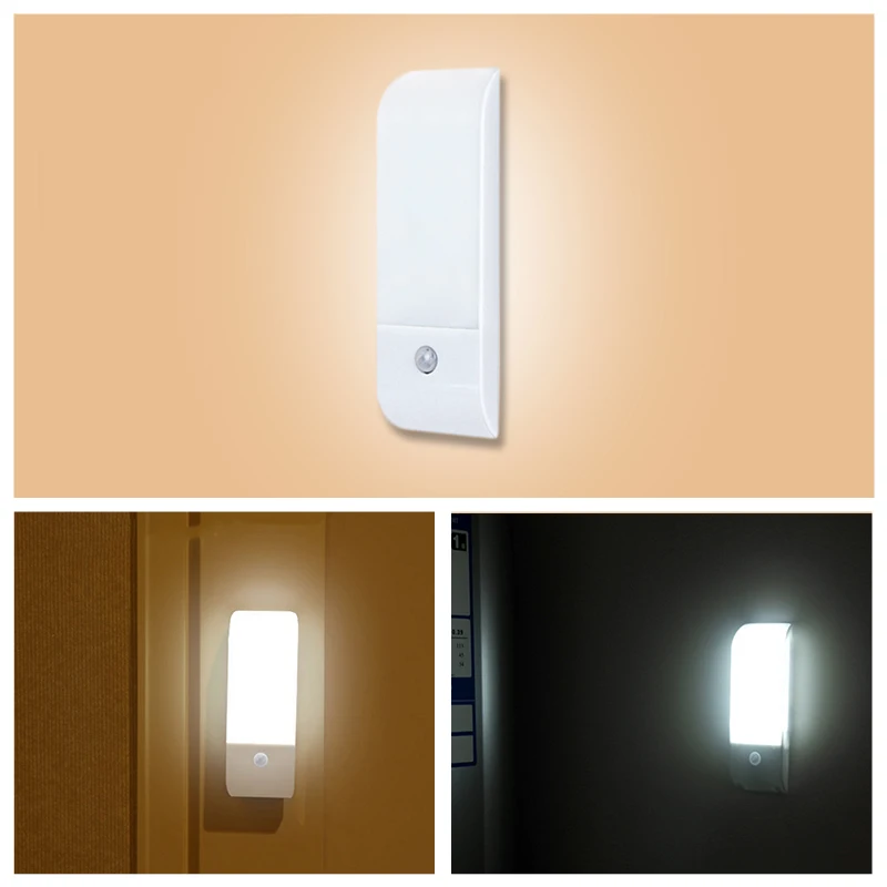 Mainifire инфракрасный датчик движения из PIR ночной Светильник USB Перезаряжаемый 12