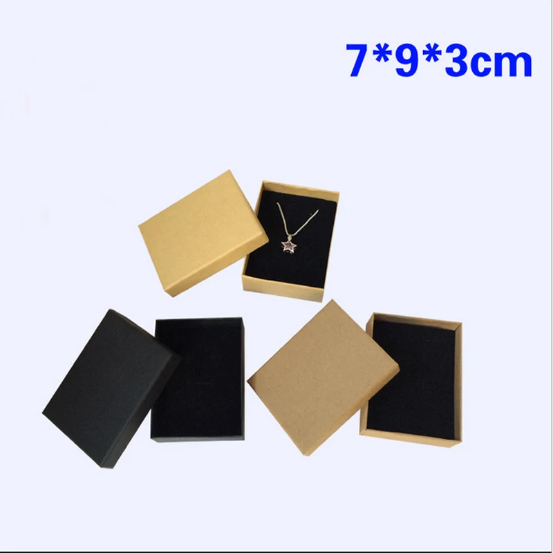 

2019 New arrival nice box 7x9x3cm fashion Kraft paper box For earring/ring /bracelet/necklac jewelry nice box A96