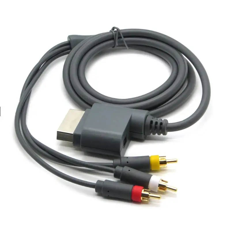 

100PCS/LOT 1.8M Game Console to Display Component Video Cable HD TV Audio Video AV Cable Cord RCA for Xbox 360