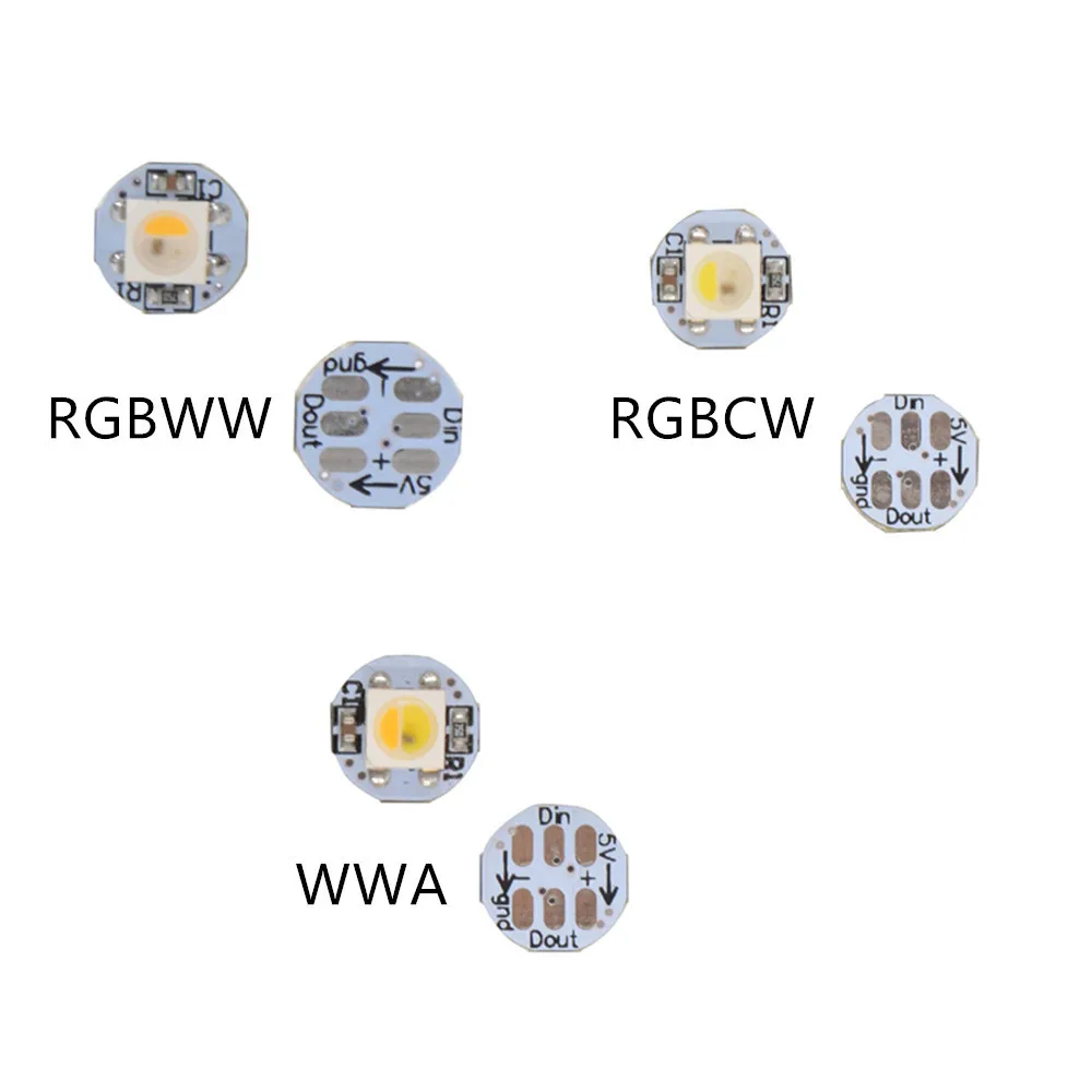 100 шт. DC5V SK6812 WS2812B 5050 SMD белый PCB адресуемый цифровой радиатор предварительно RGB/RGBWW/RGBCW/WWA полноцветный светодиодный чип пикселей