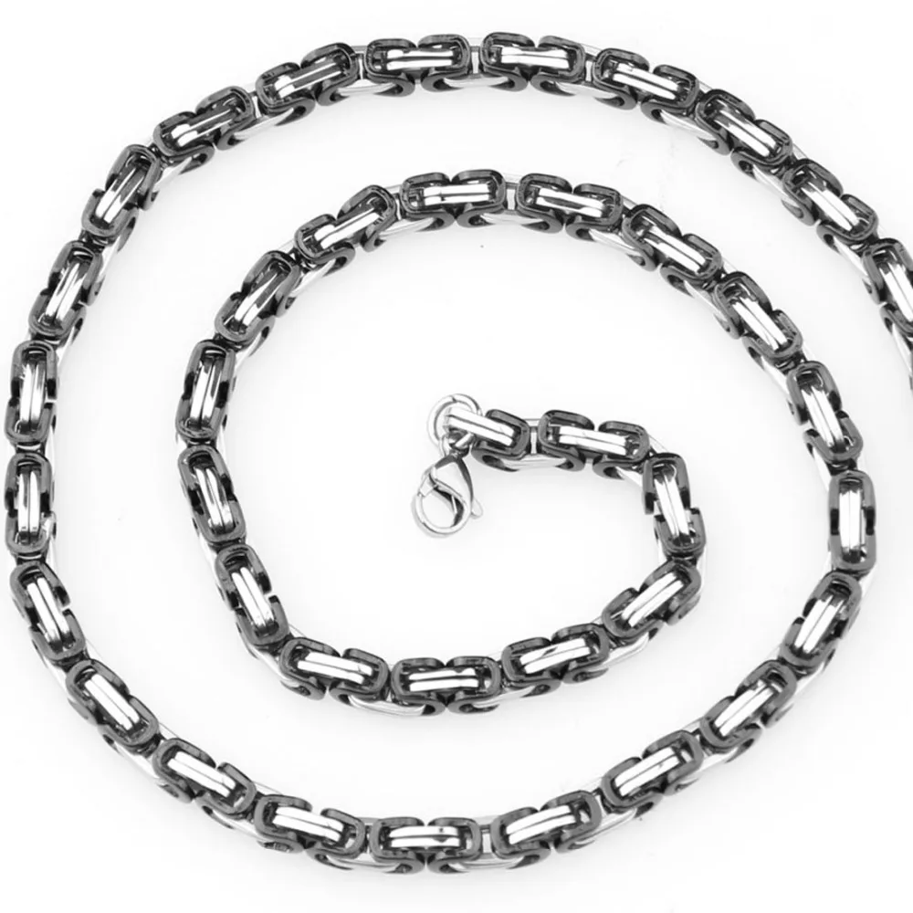 Мужские ювелирные изделия византийская цепочка из нержавеющей стали ручной