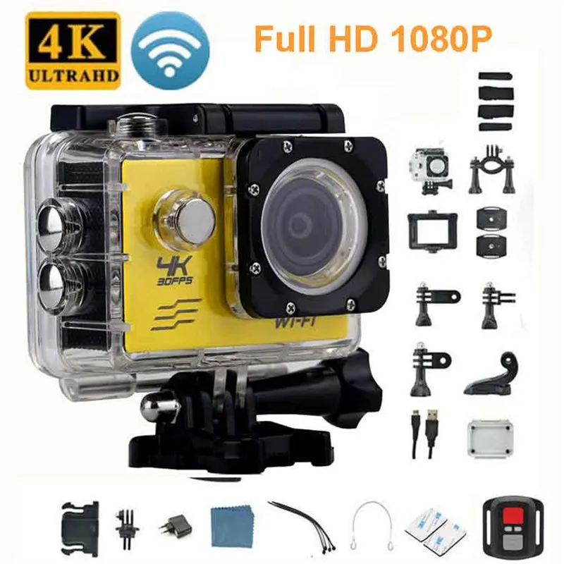 Водонепроницаемая Экшн камера Full HD1080P Wi Fi Ultra 4K HD Спортивная DV видеокамера с