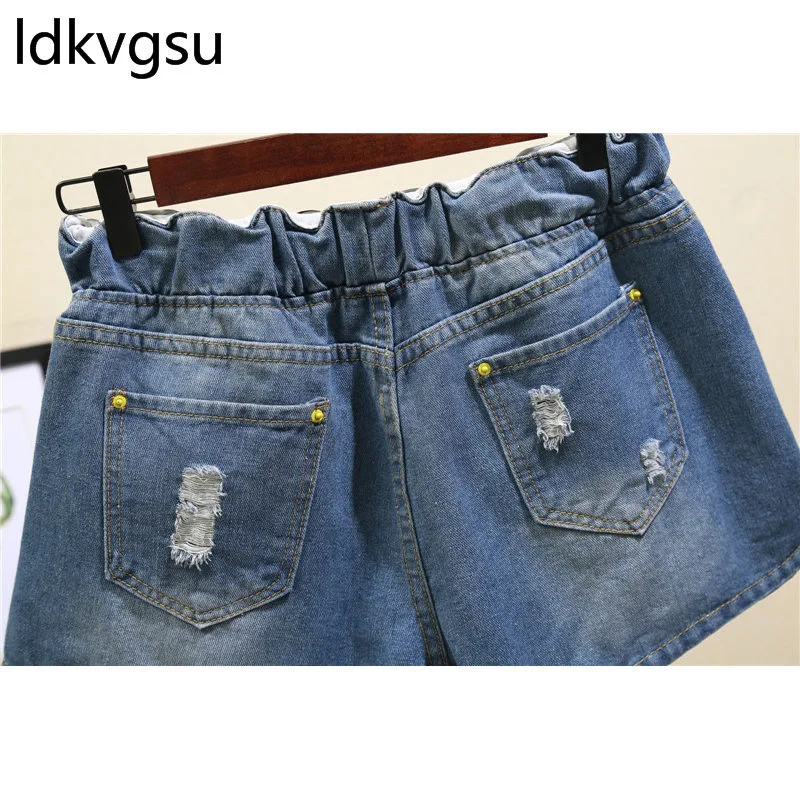 Джинсовые комбинезоны шорты Новинка лета 2019 свободные джинсовые летние с