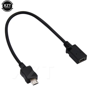 0,1 м 10 см мини USB разъем мама к Micro USB папа кабель адаптера для телефонов MP3 MP4